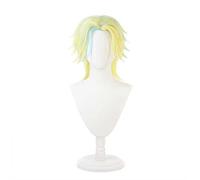 MAOMA Parrucca Cosplay Anime Tokyo Revengers Haitani Rindo Parrucca,Golden Blue Mixed Color Short Parrucca Cosplay,con Rete per Parrucca Gratuita,per Festa Carnevale Halloween Cosplay Parrucca