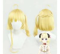 MAOMA Parrucca Cosplay Anime Tsunomaki Watame Parrucca,Golden Wave Long Parrucca Cosplay,con Rete per Parrucca Gratuita,per Festa Carnevale Halloween Cosplay Parrucca(Size:Style 2)