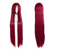 MAOMA Parrucca Cosplay Anime Uzumaki Kushina Parrucca，Red Long Straight Parrucca Cosplay,con Rete per Parrucca Gratuita,per Festa Carnevale Halloween Cosplay Parrucca