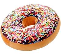 Maomoto Cuscino a ciambella 3D da 40 cm, morbido cuscino rotondo a ciambella, imbottito, per torte, per la decorazione della casa, regalo per bambini (marrone)