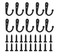 MaoNativey 10 Pezzi Ganci Antichi, Ganci Appendi Singolo, Ganci Vintage, Gancio A Muro Vintage,Multifunzione per Vestiti Vestaglia Tenda Asciugamano Cappello Chiave