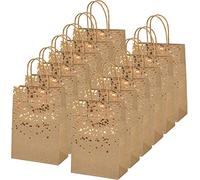 MaoNativey 12 Pezzi Sacchetti da Regalo, Riutilizzabile Borse Regalo con Manici Bronzing Sacchetto,Buste Regalo Carta per Compleanni,Feste,Matrimoni,Natale,Celebrazione