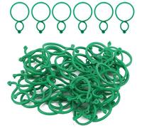 MaoNativey 200 Pezzi Clip per Piante - Anelli di Sostegno per Piante Rampicanti, Viti e Pomodori - Attacchi da Giardino in Plastica Verde per Piante, Rampicanti e Piantine