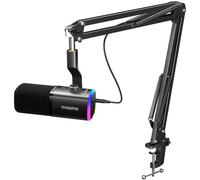 MAONO PD100XS Microfono Gaming XLR/USB, Microfono Dinamico con Software per Podcast, Streaming e Registrazione Vocale su PC, Controllo Mute e Gain, per YouTube, Chat, PS4/PS5