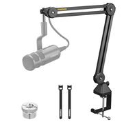MAONO Supporto per microfono a braccio resistente, morsetto da scrivania, montaggio versatile e regolabile, supporto per podcast BA37 nero