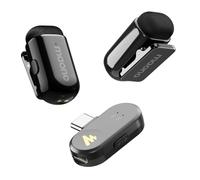 MAONO Wave T1 Mini Microfono Lavalier Wireless per iPhone 17 16 15, Android, Tablet, PC, Microfono Clip-on USB-C, Cancellazione Rumore, Filtro AI per Video, Vlog, TikTok, YouTube