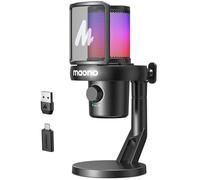 MAONO Wireless USB Microphone for PC,Gaming Streaming Mic with Software AI Voice Change,3-Level Noise Cancellation,Custom EQ,Gain Control Mic for Laptop Computer Podcast (DM40-Black)