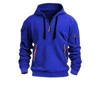 MaoTOP Felpa con Cappuccio per Spalla da Uomo Plus Size Fustigate Frode Goccia Casual Casual-Blu-s