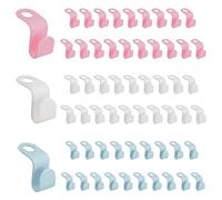 Maotrade 60 Pezzi Appendini Salvaspazio Armadio Mini Plastica Gruccia Appendiabiti Impugnatura Ganci Salvaspazio per Grucce Multiple (Multicolore)