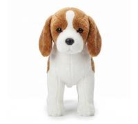 MAOWO Planet Beagle in piedi, Peluche di cane tricolore realistico per gioco e decorazione, 29 cm