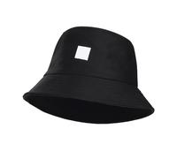 MaoXinTek Cappello Pescatore Pieghevole Cotone Bucket Hat Faccina Cappello da Sole Traspirante per Spiaggia all'aperto Nero