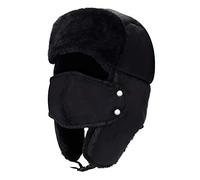MaoXinTek Trapper Cappelli, Inverno Bomber Cappello Cosacco Aviatore con Earflap Unisex Impermeabile Antivento Caldo Ushanka per Ski Skate Bicicletta(56-63cm)