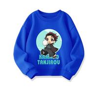 MAOXITCATY Felpa Girocollo da Ragazzo con Stampe 3D di Cartoni Animati, Top Sportivo a Maniche Lunghe con Cartoni Animati, Adatta ai Ragazzi.,Blu,L