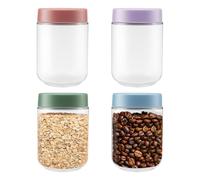 MAOYING Set di 4 Barattoli Overnight Oats, 500 ml Overnight Oats Contenitore, Overnight Oats con Coperchio per Cereali, Porridge, Yogurt, Fiocchi d'avena, Budini, Marmellate