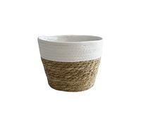 MaoYuanX - Cesto per fioriere in paglia con alghe, elegante e versatile, per riporre cesti per vasi di piante