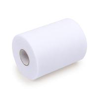 MAOYUTOU Rotolo di tessuto in tulle, 92 m x 15 cm, colore bianco, tulle, decorazione da tavolo, per tutù, gonna, artigianato, feste, artigianato, regali