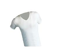 MAP 3 t Shirt Corpo Uomo Mezza Manica 100% Cotone Bianco Scollo a V Art.305 (TG.3)