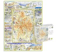 Map of Lake District Jigsaw 1000 Piece Puzzle