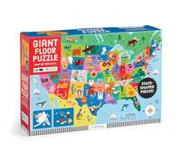 Mudpuppy Puzzle gigante da pavimento Map of the U.S.A. – 50 pezzi / 48 pezzi
