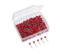 Map Tacks Push Pins 1/8 Inch Small Size, 300 Packs (Red)