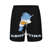 Map with Flag Inside Colombia Colombian Flag Pantaloncini Mare Uomo con Coulisse Casual Pantaloncino Mare per Vacanze Volley Pantaloncini da Bagno 3XL