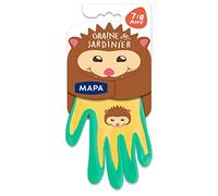 MAPA - Seme di Giardiniere - Guanti da Giardinaggio per Bambini - Tessuto poliammide con rivestimento in nitrile - Protezione e Comfort - 1 paio - Taglia 7/8 anni - Colore Casuale