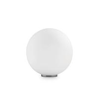 Lampada Da Scrivania-Ufficio Moderna Mapa Vetro Bianco 1 Luce E27 D40Cm