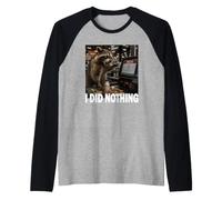 Mapache Aduana Aeropuerto Amante I Did Nothing Maglia con Maniche Raglan