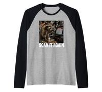 Mapache Aduana Aeropuerto Amante Scan It Again Maglia con Maniche Raglan