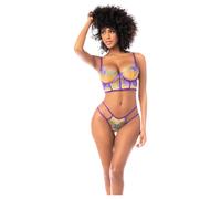 Mapalé - Set Intimo Reggiseno e Perizoma (Giallo-Viola)