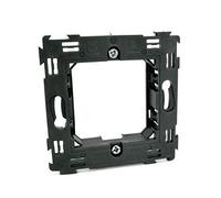 Mapam Supporto 2 posti placche compatibili Living International, Grigio, 9 x 9 cm