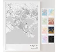 Mapdify Cagliari poster personalizzato della città, il tuo posto preferito come poster da parete, ricordo personalizzato di Cagliari - Stile: Studio