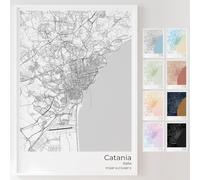 Mapdify Catania poster personalizzato della città, il tuo posto preferito come poster da parete, ricordo personalizzato di Catania - Stile: Studio