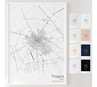 Mapdify Foggia poster personalizzato della città, il tuo posto preferito come poster da parete, ricordo personalizzato di Foggia - Stile: Studio