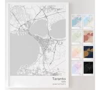 Mapdify Taranto poster personalizzato della città, il tuo posto preferito come poster da parete, ricordo personalizzato di Taranto - Stile: Studio