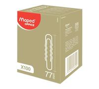 Maped 039640 - Graffette per documenti, nichelate, 77 mm, ondulate