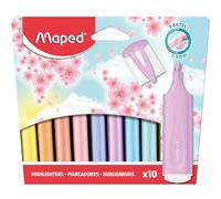 Maped - Evidenziatori pastello 10 - Punta smussata - Lunga durata