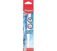 Maped - 12 Grafite Arctic Vibes con Gomma - Scatola di Matite HB Resistenti e Facili da Temperare