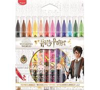 Maped - 12 pennarelli Giungla decorati di Harry Potter, lavabili e resistenti all'essiccazione, multicolore