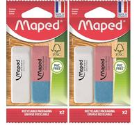 Maped 2 Gomme: Classica + Gomma Duo (Confezione da 2)