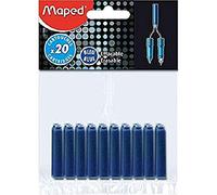 MAPED 221910 cartucce di inchiostro cancellabile - blu (confezione da 20)