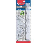 Maped 242767 Kit Righello con Squadre e Goniometro, 4 Pezzi, Multicolore