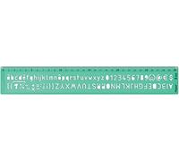 Maped 258608 - Stencil per scrittura, altezza scritta: 8 mm, colore: Verde/Trasparente