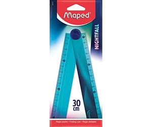 Maped 281018 - Righello pieghevole “Nightfall - 15/30 cm - blu
