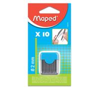 Maped 2mm Compass Leads in contenitore di stoccaggio riutilizzabile 10 pezzi (134210)