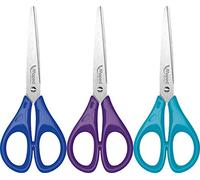 Maped 476110 Essentials, forbici scolastiche, 16 cm, blu, viola o turchese, modelli assortiti, confezione da 1
