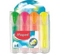 Maped 745947 Evidenziatori Fluo Peps Con Punta Ultra Morbida Translucente in Astuccio da 4 pezzi
