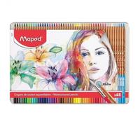 Maped 832448 Scatola di metallo da 48 matite acquerellabili