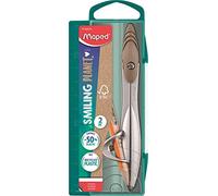 Maped - Astuccio Compasso Study Smiling Planet con Anello Universale - Il Compasso Responsabile - Bracci in Metallo - Dai 10 Anni in Su