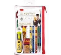 Maped - Astuccio per articoli per la scuola Harry Potter 10 pezzi - Forbici - 1 temperamatite - 1 gomma - 1 evidenziatore - 3 pennarelli punte sottili - 2 grafiti Colore
